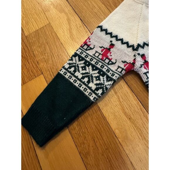 Vintage Little Angel Original Nordic Sledding Snowflake Holiday Sweater Sz 12m - Picture 4 of 10